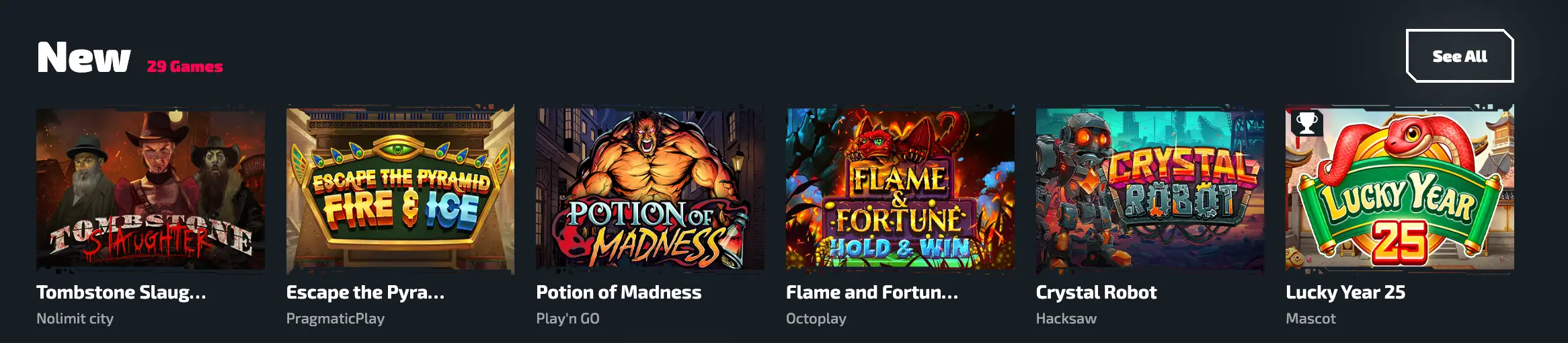 Nouveaux jeux sur casino zer